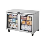 True TUC-48G-HC~SPEC3 - Undercounter Refrigerator, (2) glass doors, (4) shelves